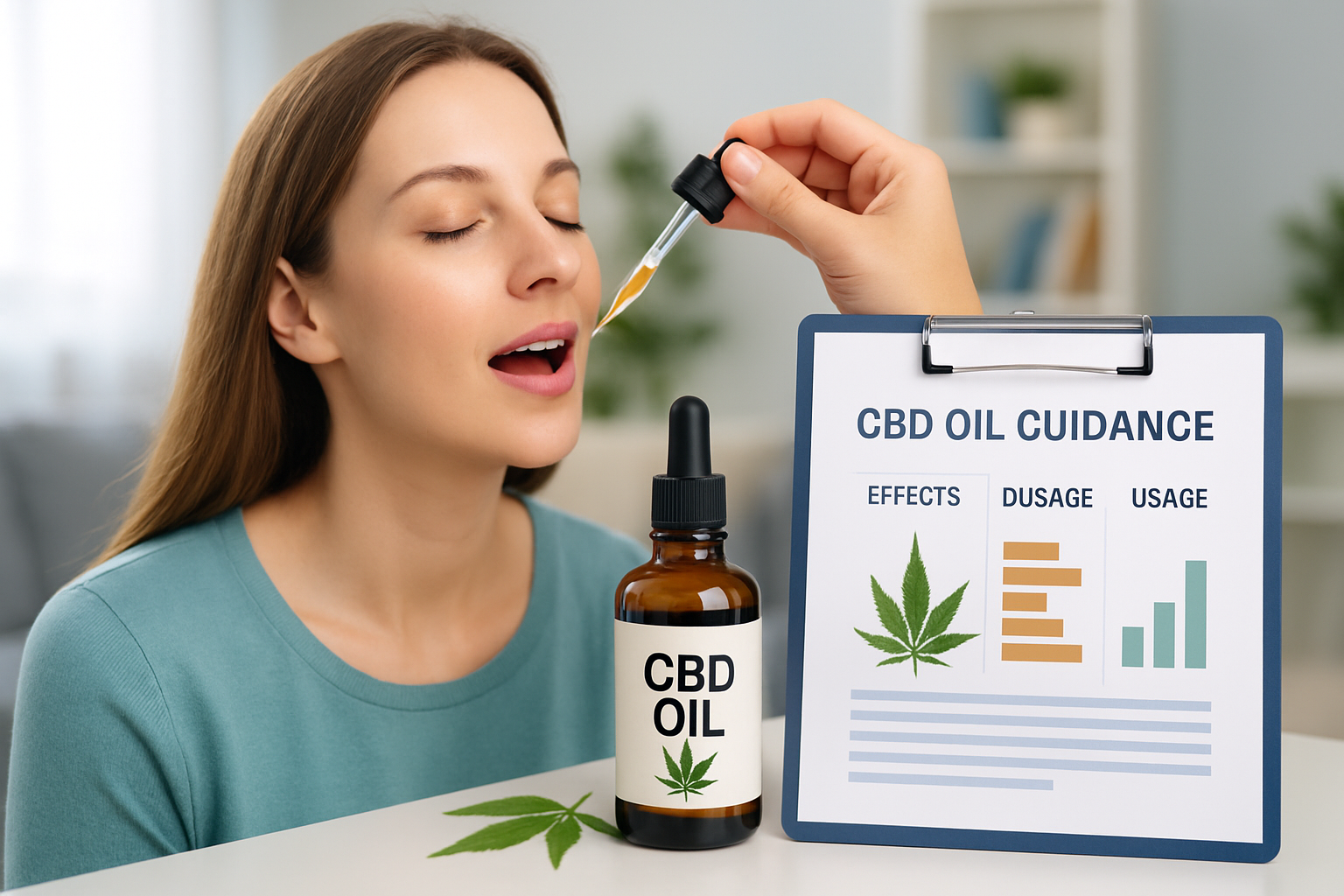 CBD Öl Flasche mit Pipette auf natürlichem Hintergrund