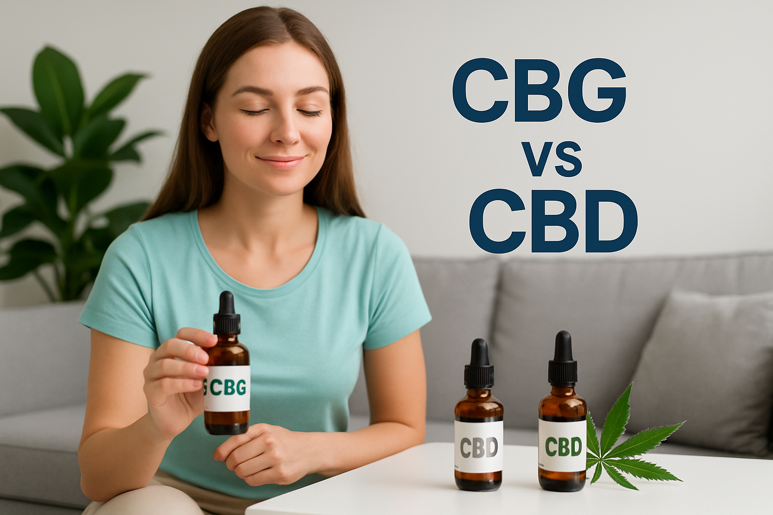 Molekülstrukturen von CBG und CBD nebeneinander im wissenschaftlichen Vergleich
